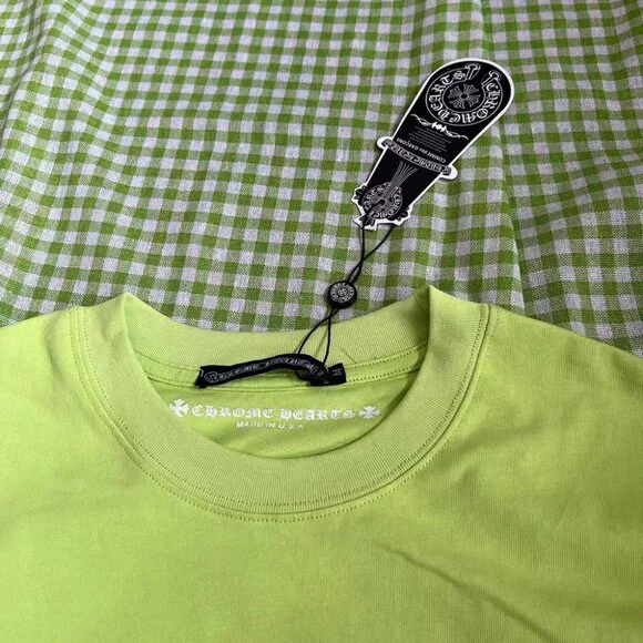 【Chrome Hearts】Matty Boy Link T-shirt★半袖★Lime Green Chrome Hearts Matty Boy Green Limited Short Sleeve Tee - SRM